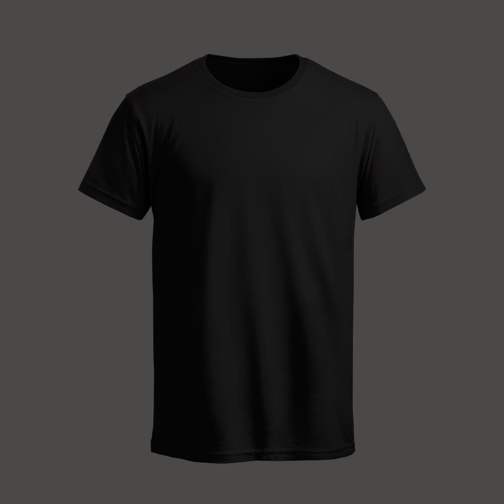 Black Plain T - Shirt
